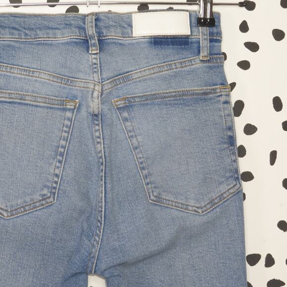 Re/Done Originals Light Wash Denim 90’s High Rise Skinny Ankle Crop Jeans - Picture 7 of 13